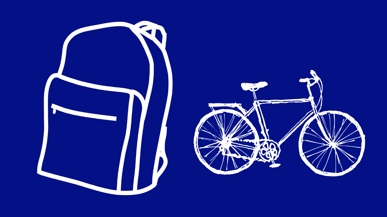 街乗り自転車のバッグ