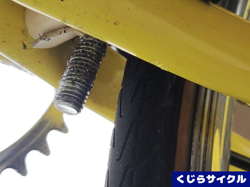 ESGE ダブルレッグスタンドを外した後のフレームの傷